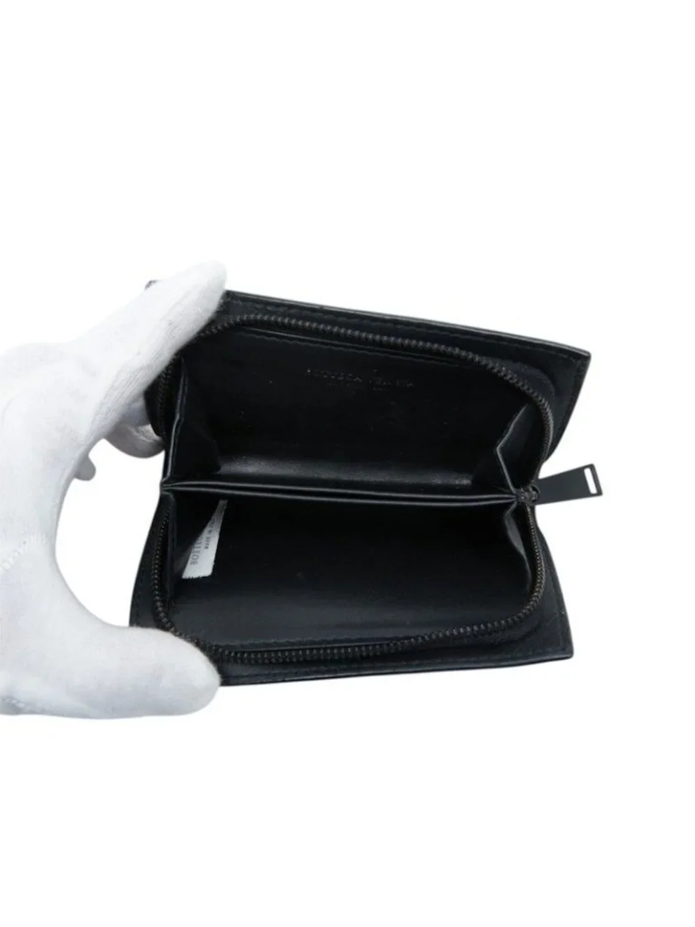 Bottega Veneta Intrecciato Coin Purse Black Leather